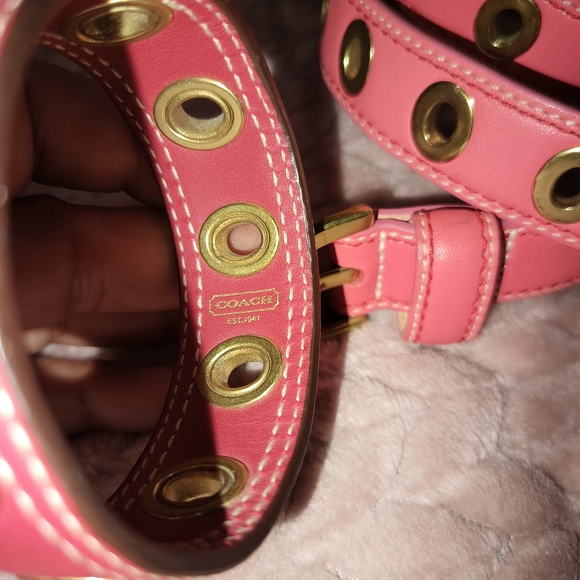Coach Belt and Bracelet Set of 2 with Gold Toned Bangle Grommet. See Description - Picture 6 of 16